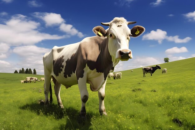 Cattle grazing on a grass