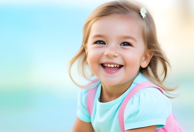 Caucasian Girl Smile Happy Cheerful