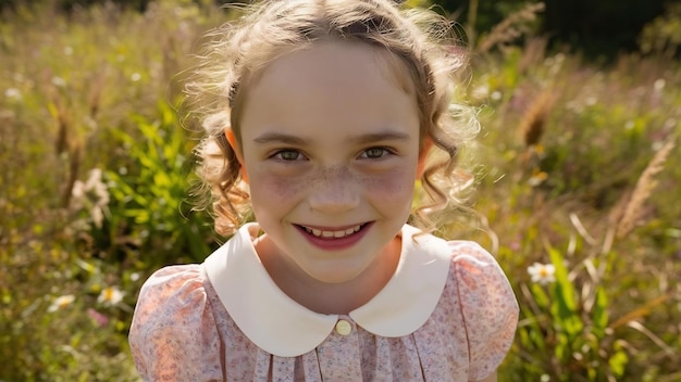 Caucasian little girl portrait