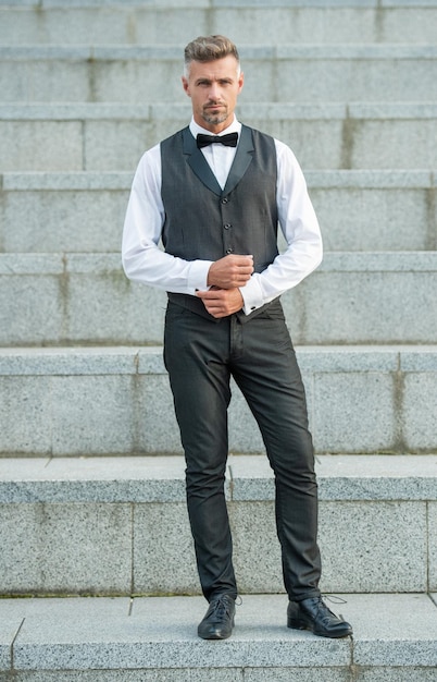 Caucasian man in formalwear formal fashion for man elegant man wearing formal suit full length