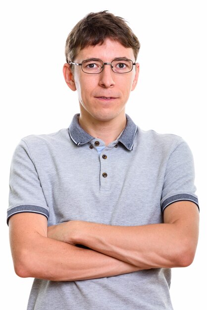  Caucasian man standing isolated