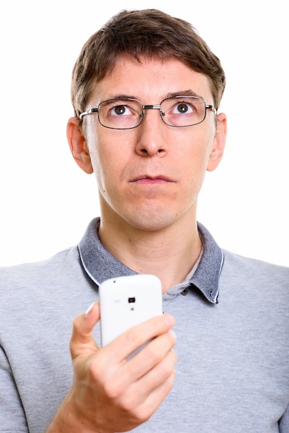  Caucasian man standing isolated