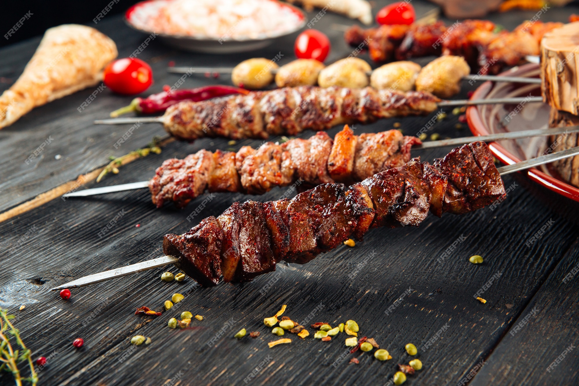 Shashlik or Shashlyk Meaning Skewered Meat Was Originally Made of Lamb.  Stock Photo - Image of culture, lamb: 90891464