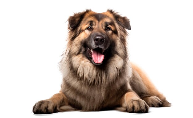 caucasian shepherd png file of isolated cutout object with shadow on transparent background
