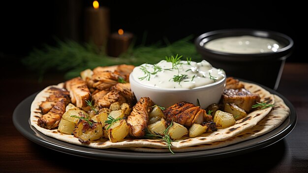 caucasusstyle kebab HD 8K behang Stock Photographic Image