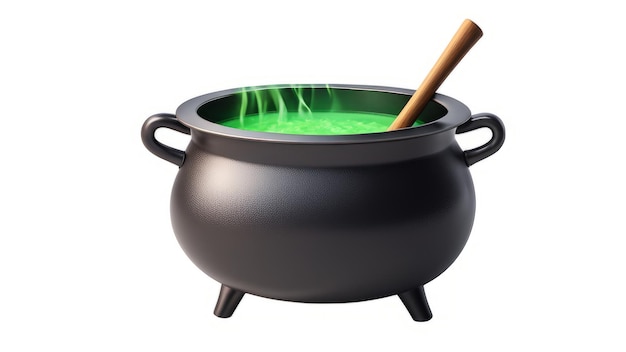 Cauldron on isolated White background