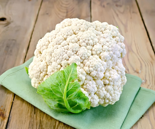 Cauliflower on a blackboard