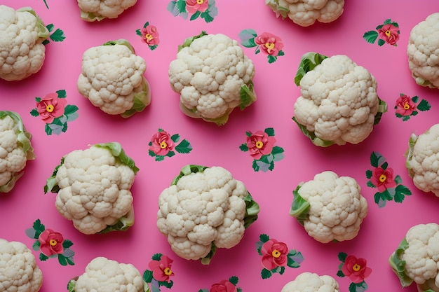 Cauliflower Chic A Stylish Background Photo