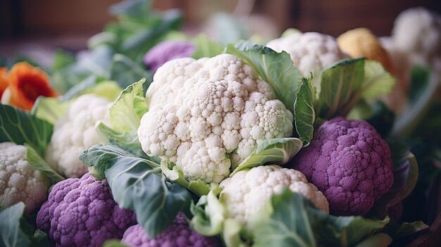 Cauliflower in dreamy hues