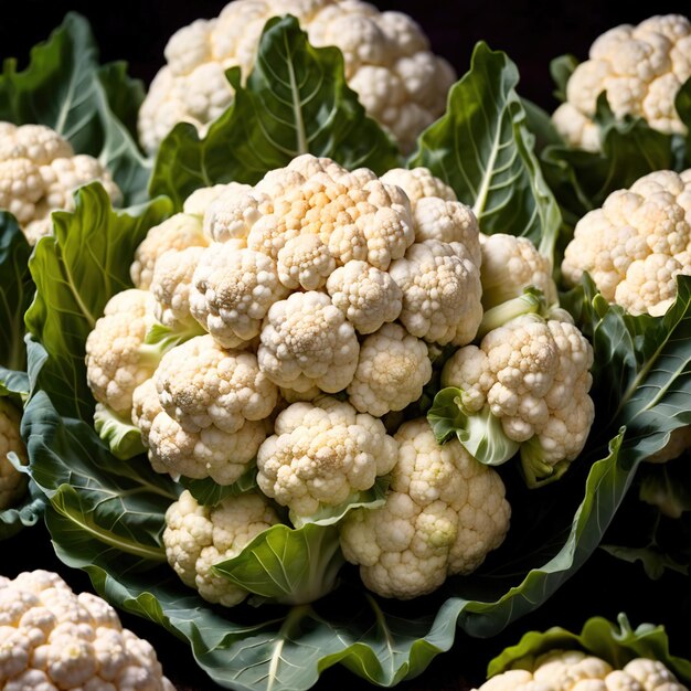 Photo cauliflower fresh raw organic vegetable