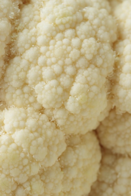 Cauliflower head on a black table