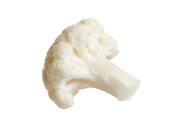 Cauliflower isolated on white background. Ripe fresh cauliflower Clipping Path.