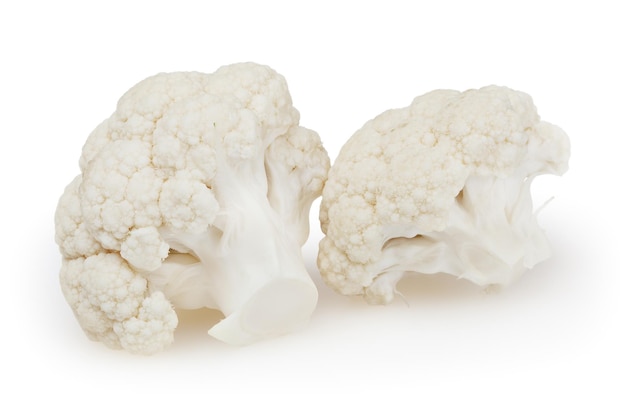 Cauliflower isolated on white background with clipping path