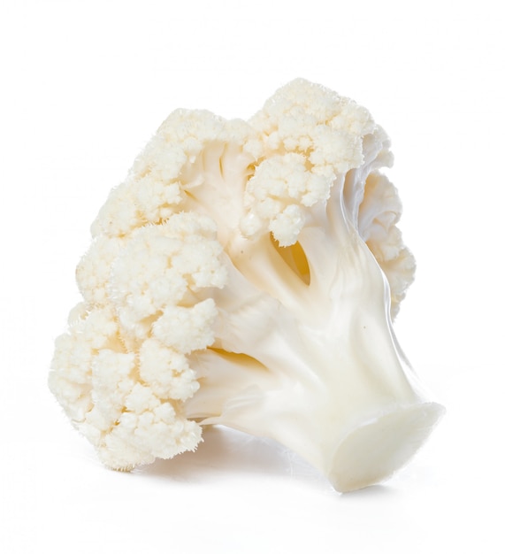 Cauliflower. Piece isolated on white.