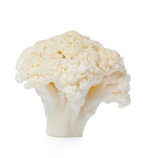 Cauliflower. Piece isolated on white.