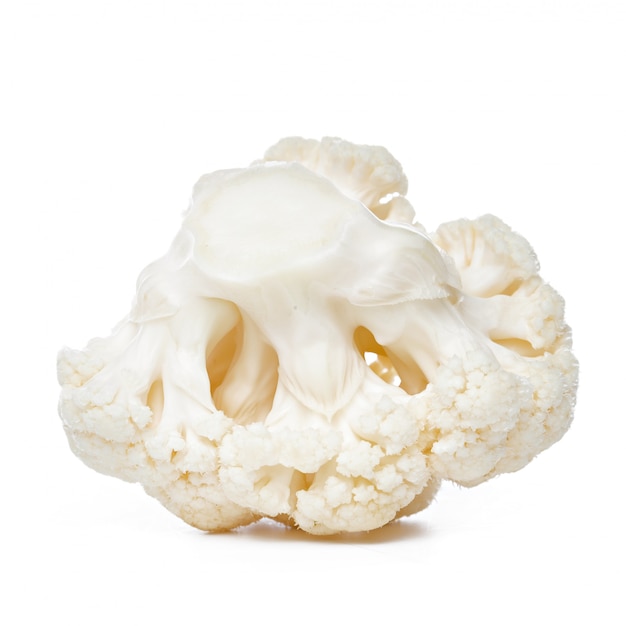 Cauliflower. Piece isolated on white.