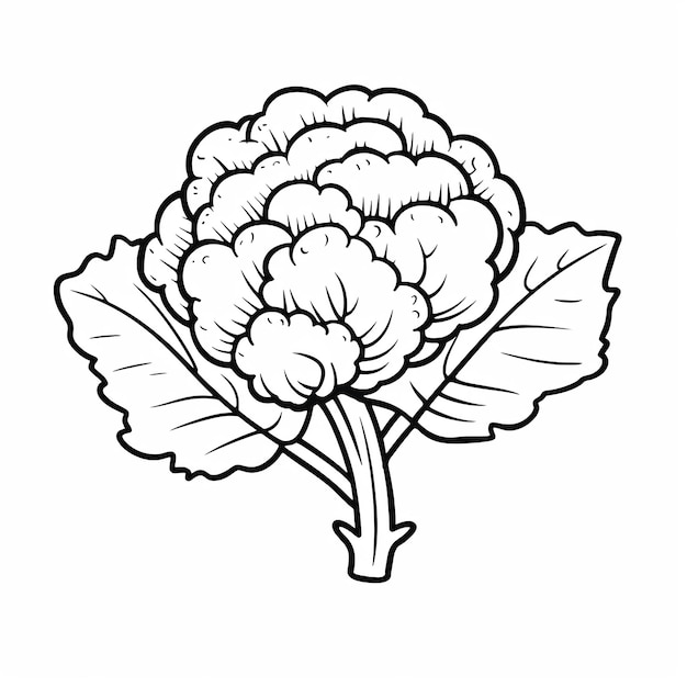 cauliflower plant coloring page