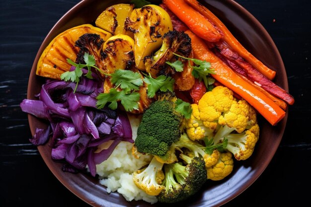 Cauliflower Rice StirFry Veggie Plate