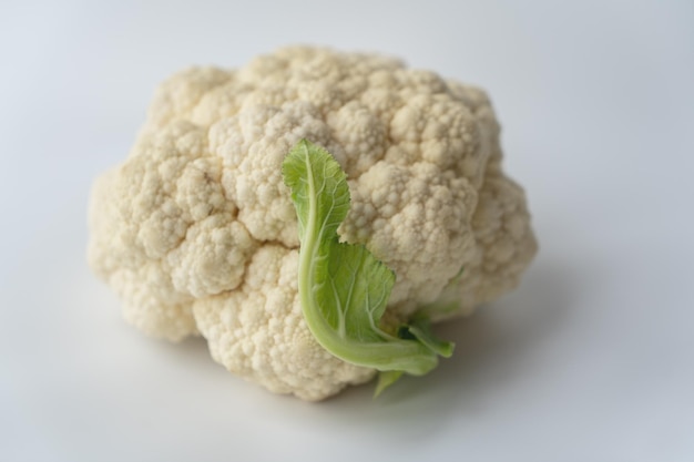 Cauliflower on a white foke