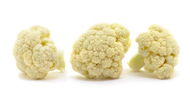 Cauliflower on white isolated background with shadow