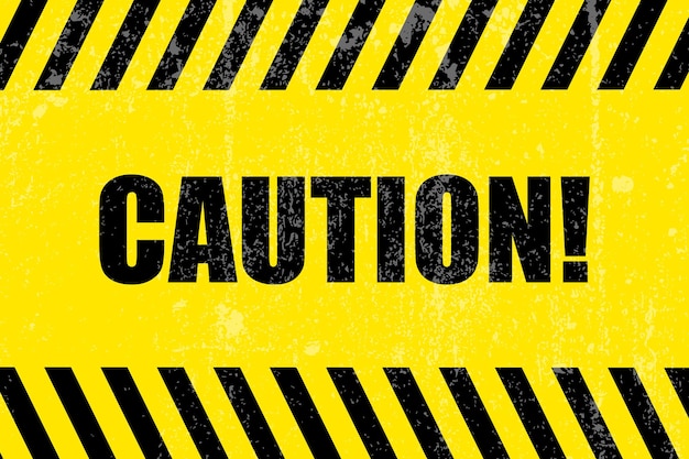 Caution sign background Black and yellow stripes board