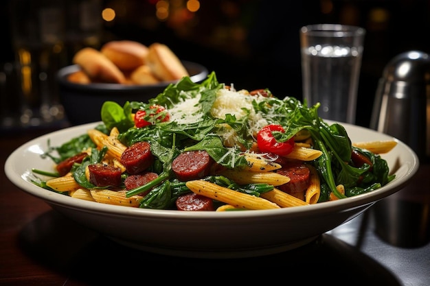 Photo cavatelli with rapini and sausage