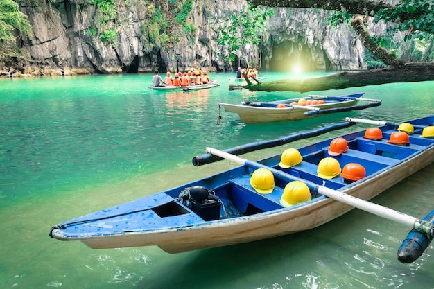 Cave entrance of Puerto Princesa subterranean underground river in Palawan Philippines