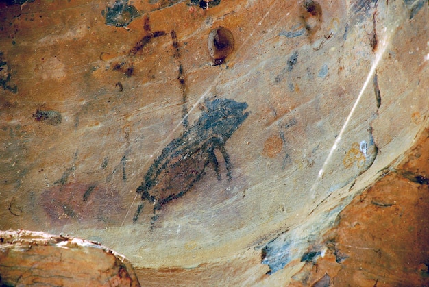 Cave painting Matozinhos Minas Gerais Brazil