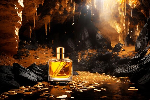 Cave perfume gemstone concept