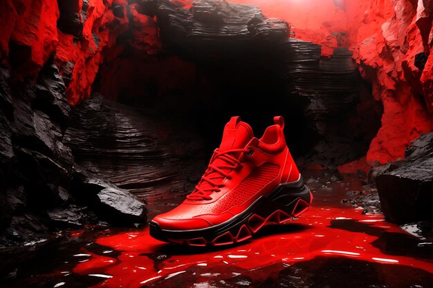 Cave red sneaker concept