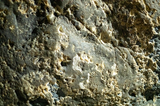 Cave wall surface close up