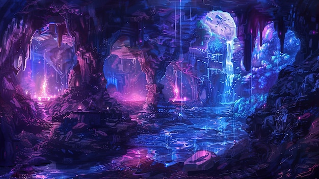 A huge cave of sparkling crystals of rock crystal, amethyst