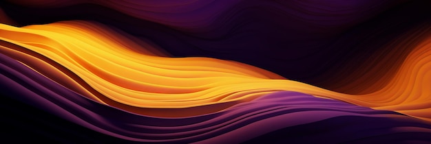 Cave with Yellow and Purple Rippled Forms AI Generated