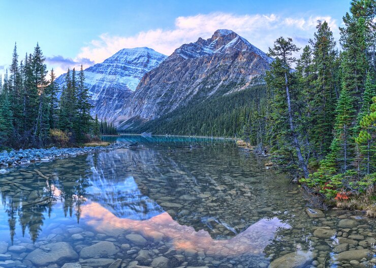 Cavell Edith Lake Canadian Rockis Alberta Canada
