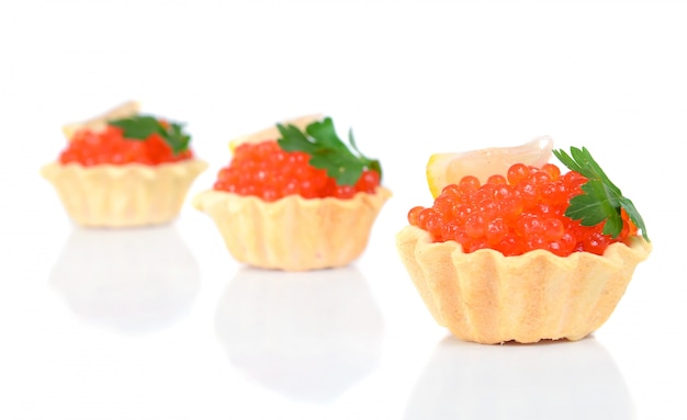 Caviar red is in a panary small basket