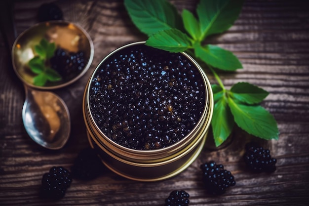caviar serving on the kitchen table professional advertising food photography