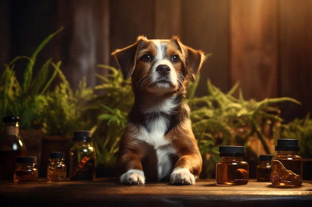 CBD Dog Treatment Cannabis Oil for Pets AI