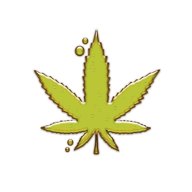 石油から作られたCbdオイル大麻の葉の形