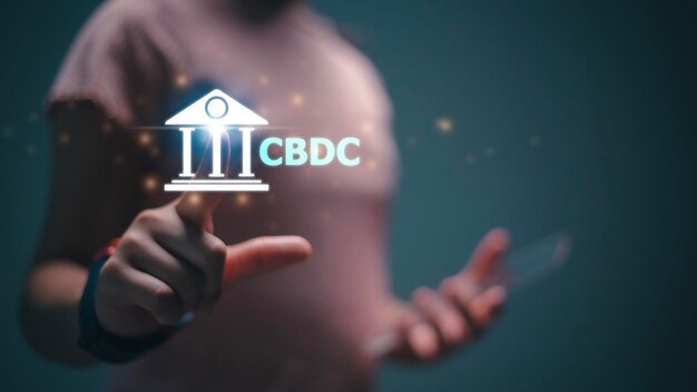 CBDC Centrale Bank Digitale Valuta de digitale valuta van de Centrale Bank en transacties in verschillende valuta's Financiële technologie uitwisseling van geld en digitale activa