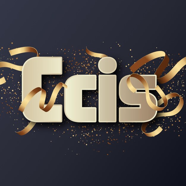 Ccis Text effect Gouden JPG aantrekkelijke achtergrond kaart foto confetti