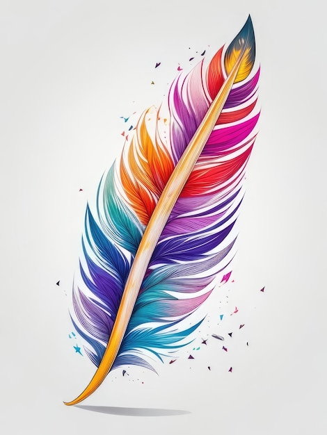 Цветная иллюстрация перьев