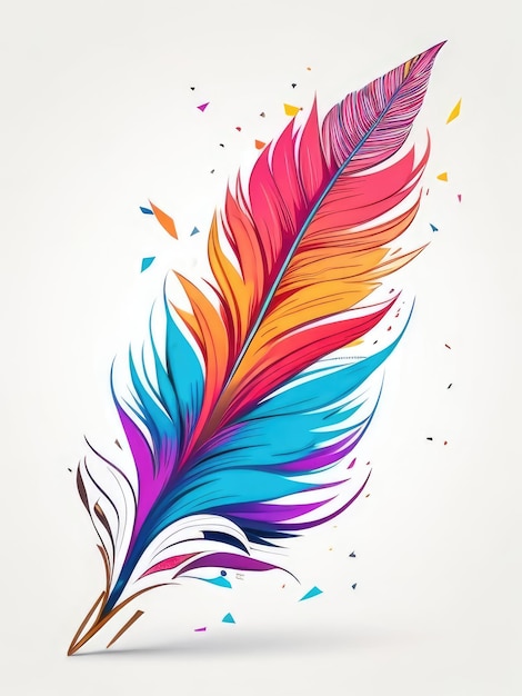 Цветная иллюстрация перьев