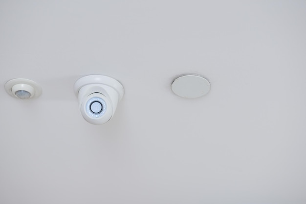 CCTV-beveiligingscamera die buiten werkt