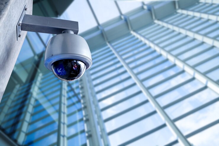 CCTV-beveiligingscamera in kantoorgebouw