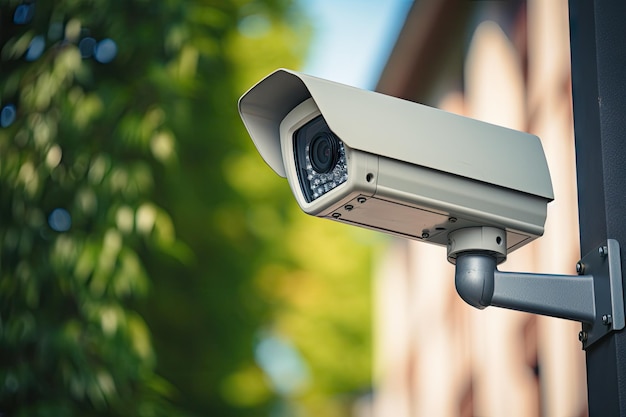 CCTV-camera die het landschap van het huis vastlegt