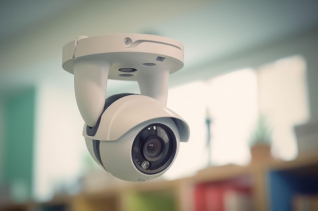 Камера видеонаблюдения для наблюдения и защиты детей во время изучения ИИ