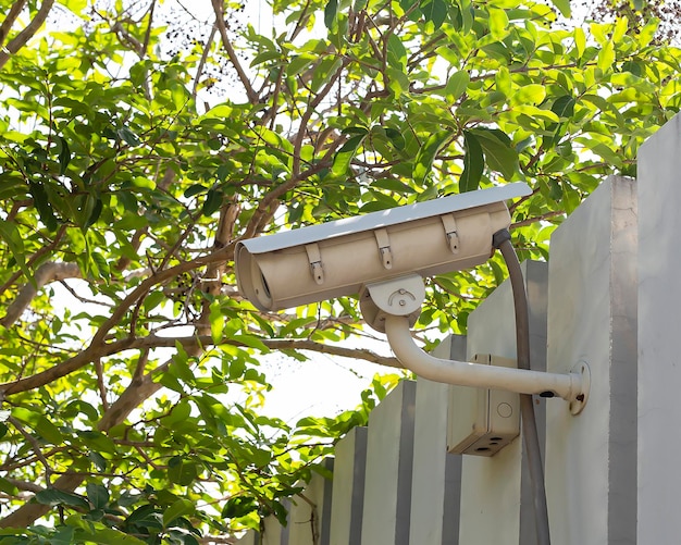 CCTV-camera's geïnstalleerd buiten het veiligheidsconcept van het gebouw.