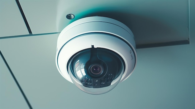 천장에 CCTV 보안 카메라