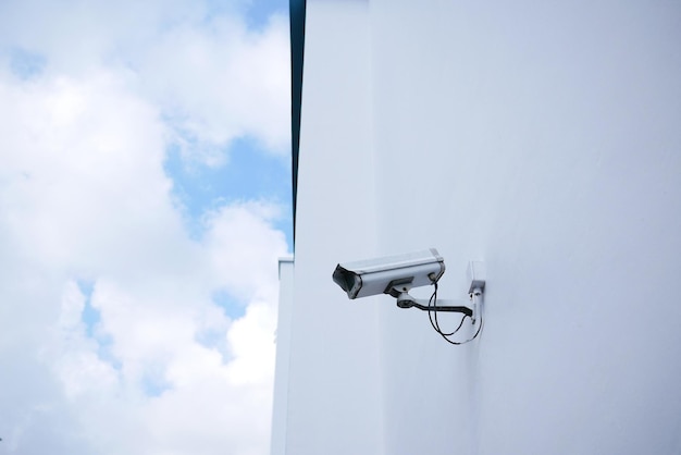 CCTV security camera operating outdoor