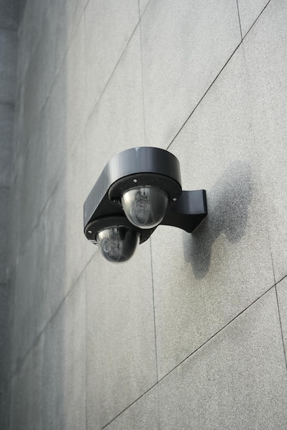 CCTV security camera operating outdoor